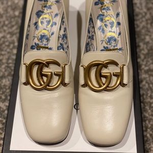 Gucci cream leather mid heel pump - NEW! Size 8 38